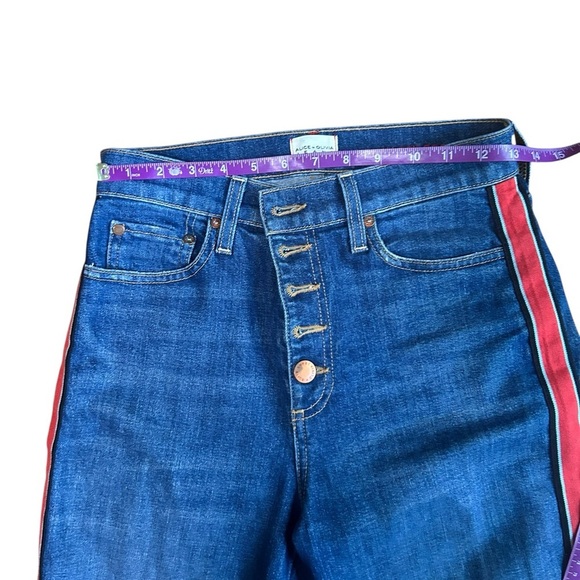 Alice + Olivia Good High-rise Exposed-button fly Skinny Jeans In Glow Up Sz 26 - Picture 7 of 12